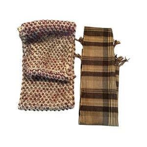 Cozy Knit and Plaid Scarves Set
